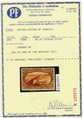 сертификат к почтовой марке США 1898 года