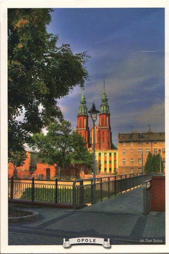 Посткроссинг: почтовая открытка "Кафедральный собор в Ополе"
