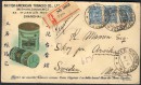 Почтовый конверт из Урги с почтовыми марками России
