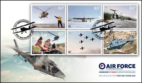 Выпуск почтовых марок Новой Зеландии с авиацией, конверт