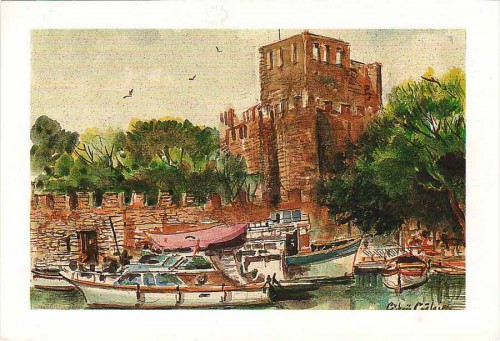 Посткроссинг: почтовая открытка из Турции с изображением башни