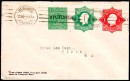Почтовый конверт Австралии 1921 г. с тремя марками