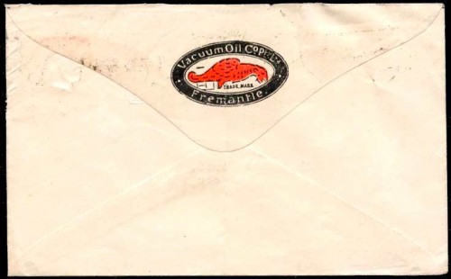 Оборот почтового конверта Австралии 1921 г.