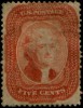 Почтовая марка США 1858 г. с Джефферсоном