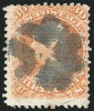 Почтовая марка США 1867 года с вафелированием