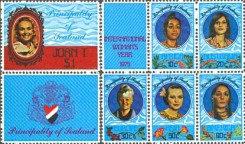 почтовые марки Силенда с женщинами и княгиней Джоан