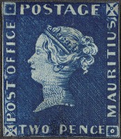 Дорогая почтовая марка "Голубой Маврикий"