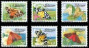 Почтовые марки Олдерни с изображением бабочек