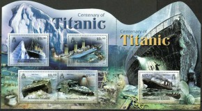 Фигурный почтовый блок "Титаник"
