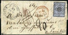 Почтовый конверт с первой маркой колонии Франции - Реюньон