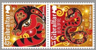 Год Змеи на марках Гибралтара