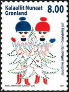 Новогодняя марка Гренландии