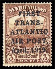 Почтовая марка Ньюфаундленда с надпечаткой