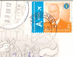 марка Бельгии на открытке
