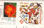 марки Германии на открытке
