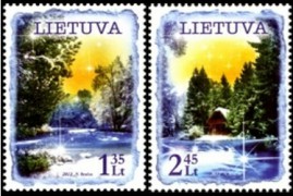 Новогодние марки Литвы