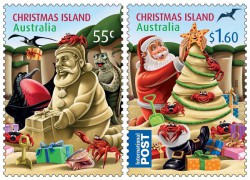 Новогодние марки острова Рождества