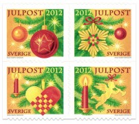Новогодние марки Швеции