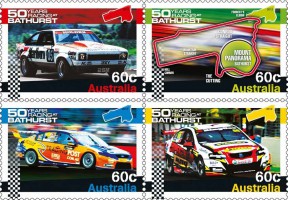 Почтовые марки Австралии с гоночными автомобилями
